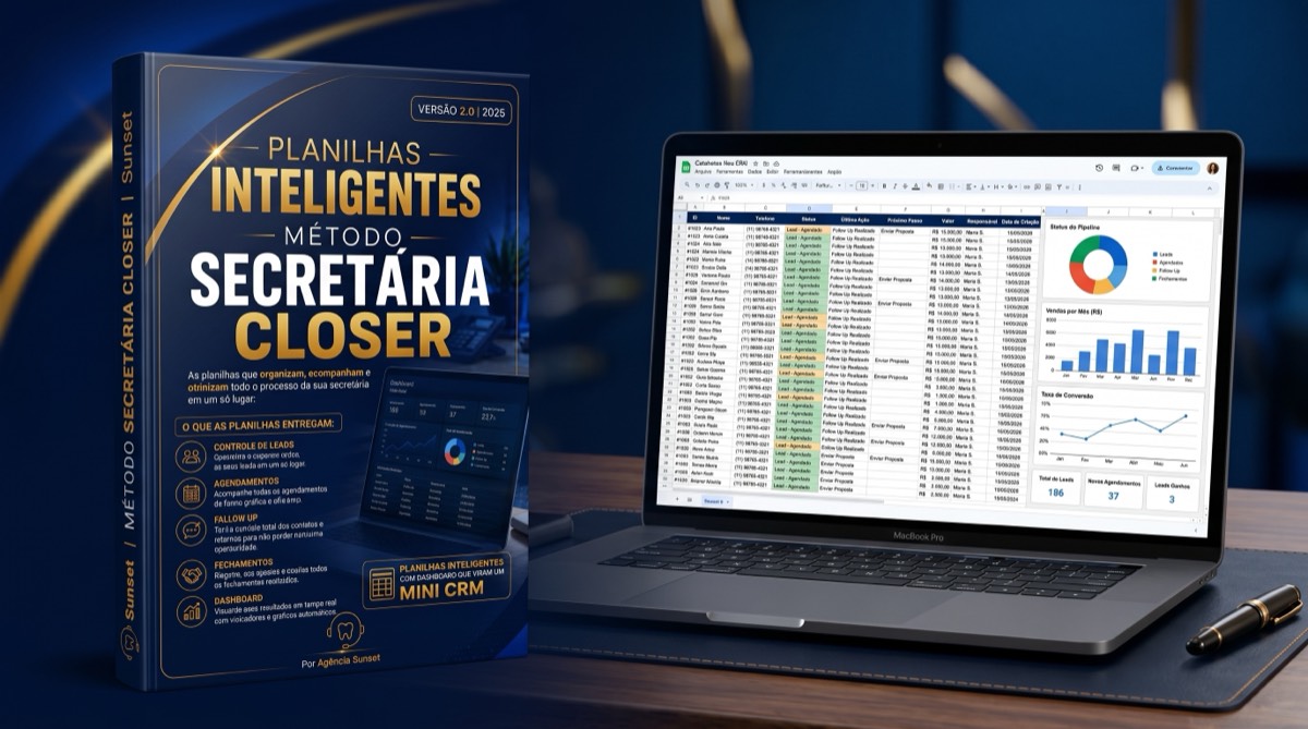 Planilhas inteligentes com dashboard de indicadores